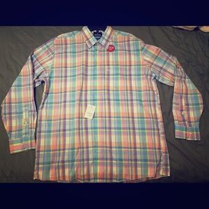 *NWT* Men’s Stafford plaid button down shirt